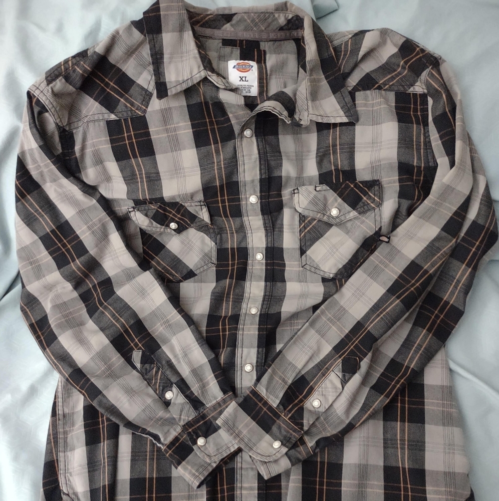 DICKIES Long Sleeve Western Style Shirt XL